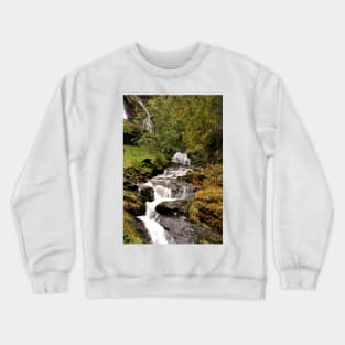 Waterfall Flamsdalen Valley Flam Norway Scandinavia Crewneck Sweatshirt